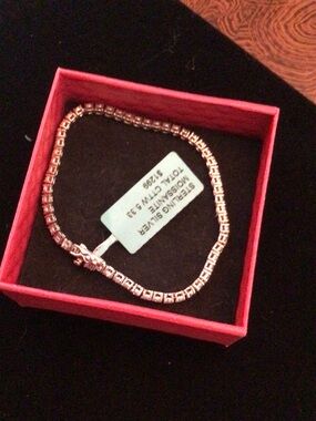 Sterling Silver Moissanite Tennis Bracelet - Silver $1299